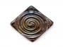Metallic Bronze Spiral Diamond Pendant - 4319